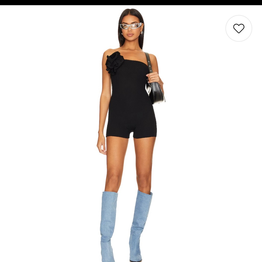 Chic Black One-Shoulder Romper